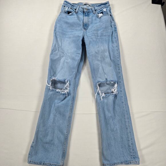 Abercrombie‎ & Fitch Ultra High Rise The '90s Straight Curve Love Jean Size 27 - Picture 1 of 7